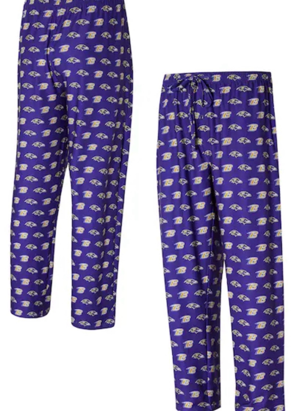 Team Apparel Purple Baltimore Ravens Allover Logo Men's Pajama Pants